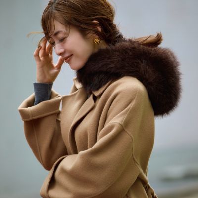 手持ちアウターにプラスして華やかさも防寒性もアップ　【Marisol別注】エコファーバラクラバ