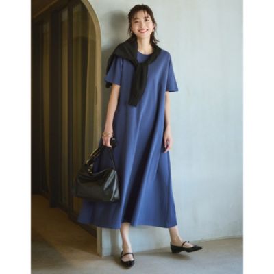 前後２WAYで使えて、体型カバーできて、夏まで快適！　【Marisol別注】接触冷感２WAY半袖ワンピース