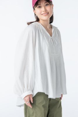 トップス THE SHINZONE GAZE SMOCK BLOUSE 34 ECRU THE SHINZONE GAZE SMOCK BLOUSE 34 ECRU