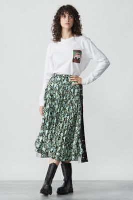 PLAN C PLEATED SKIRT