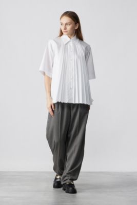 美品♡ CINOH パフショルダーシャツ スーピマ　23SS 黒 36 S CINOH(チノ)のSUPIMA C／PE／PU PLEATS SHIRT通販 | 集英社HAPPY