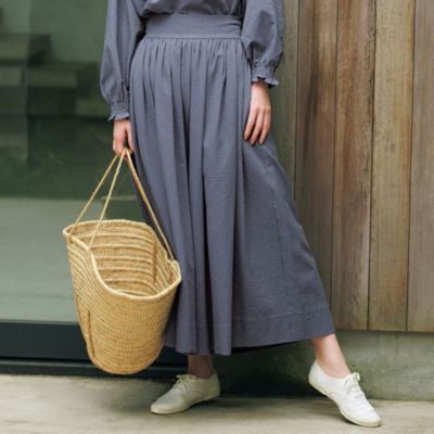 ハピプラ　ハッピープラス　12closet ギンガム　パンツ 12closet(トゥエルブクローゼット)の【コラボ】【洗える