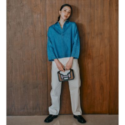 Pale Jute ペールジュート 24AW シャギーデザインブラウスシャツ PJ-2024AW-07 ホワイト M PaleJutePleated blouse sophievanilla white - Pale Jute