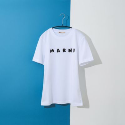【大人気】MARNI Scribble ロゴ Tシャツ ロゴでひねりを加える Marni Scribble Logo T-Shirt | SHOWROOM