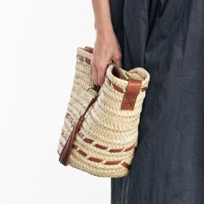 バッグ KECH LeS ESSENTIELS RAFFIA LEATHER FLAP KECH Le ESSENTIELS RAFFIA LEATHER FLAP MINI[UWA5-KBG-2341