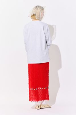 ヤンヤンYanYan ニットロングスカート S YANYAN(ヤンヤン)のBORLOR MIDI SKIRT W／ WOVEN LINER通販
