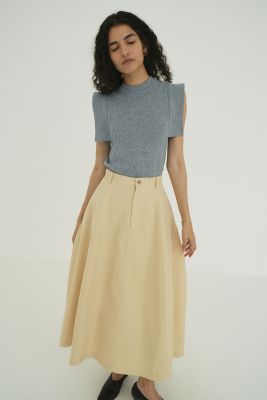 トップス CLANE SQUARE SLEEVE KNIT TOPS CLANE - スクエアスリーブニット - SQUARE SLEEVE KNIT ORANGE