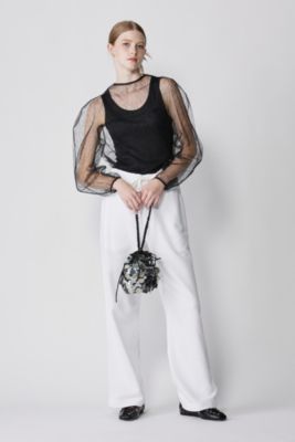 AMOMENTO(アモーメント)のSHEER LACE MOCK NECK TOP通販 | mirabella