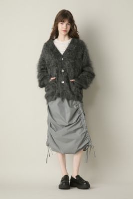 BLAMINK(ブラミンク)のカシミヤファー7GVネックカーディガン通販