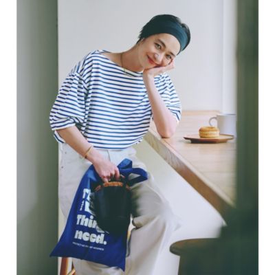 12closet
【洗える】５分袖ボリュームトップス