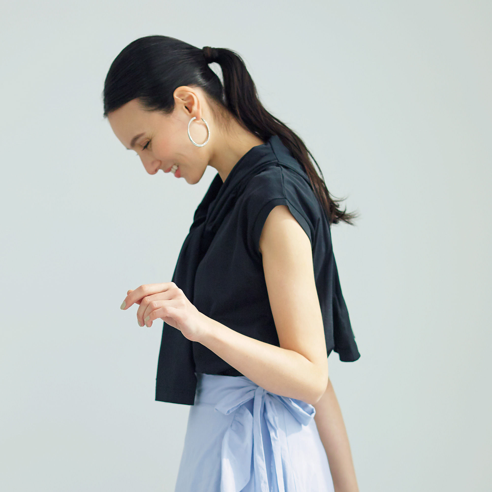 SUNSPEL×eclat キャップスリーブTシャツ
