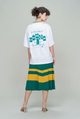 WALES BONNER STAR RIBBED KNIT SKIRT
