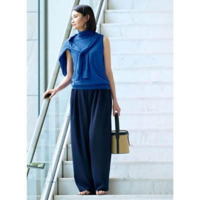 洗練イメージを約束！ ラクしてきれいなイージータックパンツ　【とろみ】タックパンツ