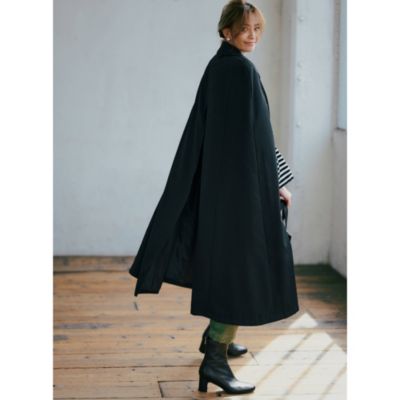 INSCRIRE Wool Gabardine Cape Coat