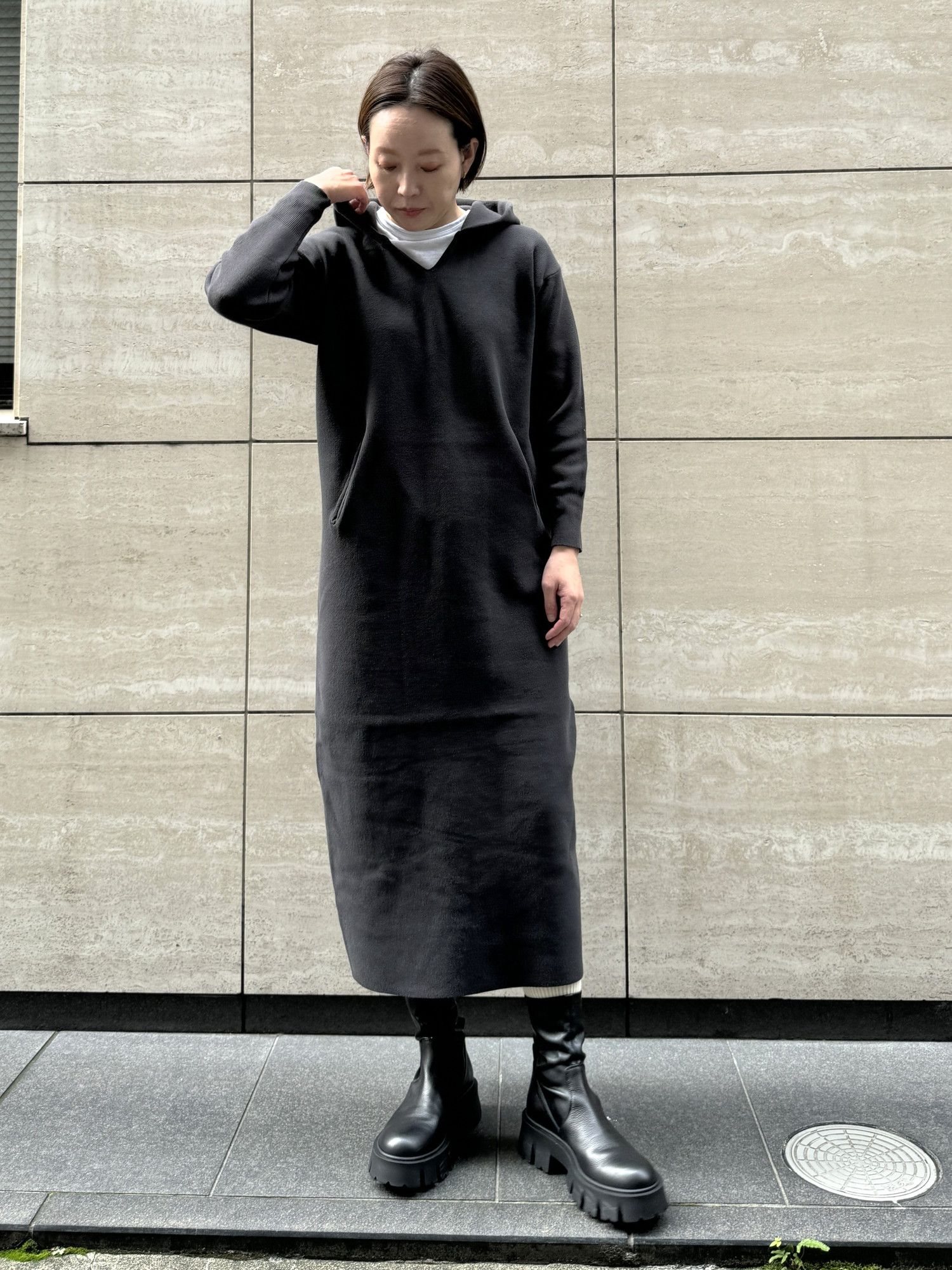 STYLE DELI(スタイルデリ)/【LUXE】ニットパーカーワンピースC