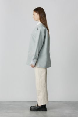 BLAMINK グレー ラガーシャツ 38サイズ 新品 Blamink スエット ラガーシャツ 38 グレー トレーナー