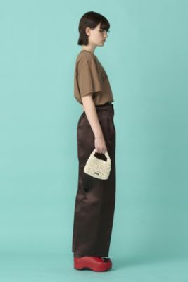 BLAMINK(ブラミンク)のリネンコットンバックギャザーストレート
