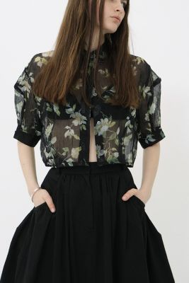 トップス CLANE SHEER FLOWER LACE SHIRTS MIX 1 CLANE | SHEER FLOWER LACE SHIRTS SHEER FLOWER LACE SKIRT In