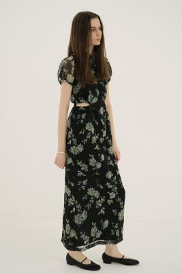 ワンピース CLANE SHEER FLOWER MINI PUFF ONEPIECE 1 SHEER FLOWER MINI PUFF ONEPIECE｜DRESS(ドレス)｜CLANE