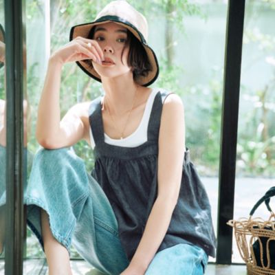 12closet ヨーロピアンリネンキャミソール 12closet(トゥエルブクローゼット)の【洗える】ヨーロピアン