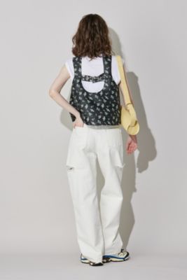 ブラウス シャツ GANNI / ガニー Floral Jacquard Sleeveless Open Ne レディース GANNI / ガニー Floral Jacquard Sleeveless Open Ne（シャツ