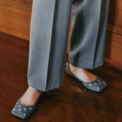 PIPPICHIC メッシュホワイト37 未使用✨️PIPPICHIC ピッピシック フラットシューズ 靴