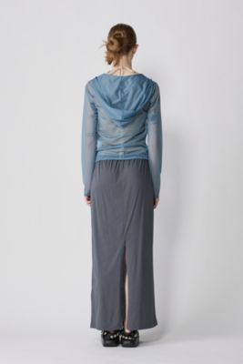 AMOMENTO(アモーメント)のSHEER HOODED ZIP UP JUMPER通販 | mirabella