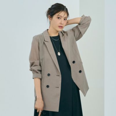 体をゆったりと包むダブル仕立て　ダブルブレストシアージャケット