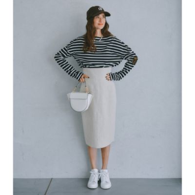 MADISONBLUE(マディソンブルー)のBOAT NECK L／S TEE BORDER通販