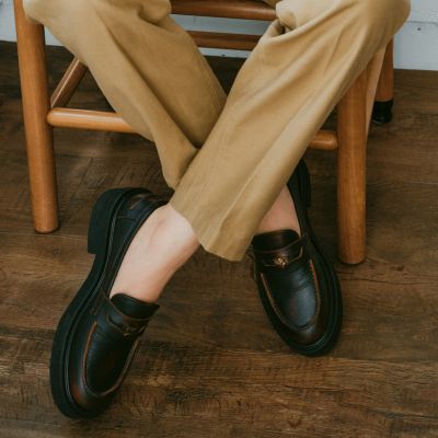 FABIO RUSCONI(ファビオ ルスコーニ)の厚底コインローファー通販