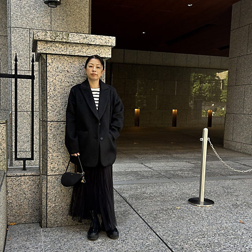 スタイリスト福田亜矢子さん 身長156cm ブラック/F