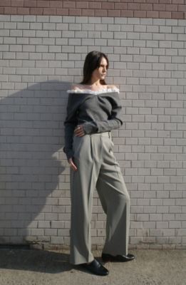 9/11迄の出品　クラネ　トップス CLANE(クラネ)の2WAY FRILL V NECK KNIT TOPS通販 | LEEマルシェ