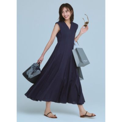 夏小物を効かせたいシンプルワンピース　夏の月のドレス