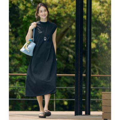 three dots ワンピース three dots(スリードッツ)の【HPS別注】モックネックワンピース通販