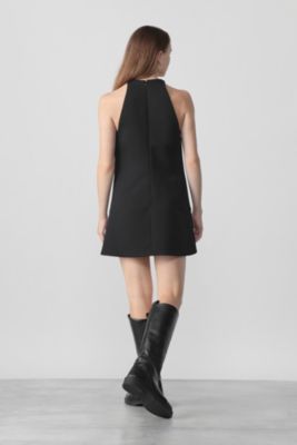 COURREGES クレシュ ハックル ティテル ノスリフ トレス シアーアメスリ刺繍ビジューロングドレス/キャバドレス【S-L