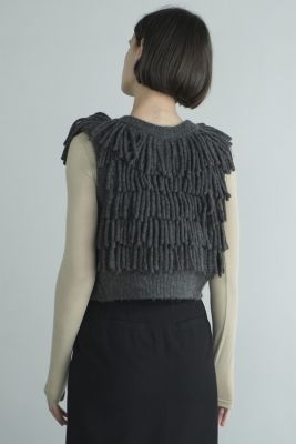 CLANE(クラネ)のW FACE FRINGE KNIT VEST通販 | mirabella