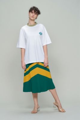 WALES BONNER STAR RIBBED KNIT SKIRT