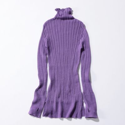 unfil(アンフィル)のbaby suri alpaca random ribbed－knit high neck