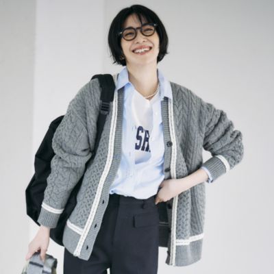 ADAWAS(アダワス)のCABLE－KNIT CARDIGAN通販 eclat premium（エクラ