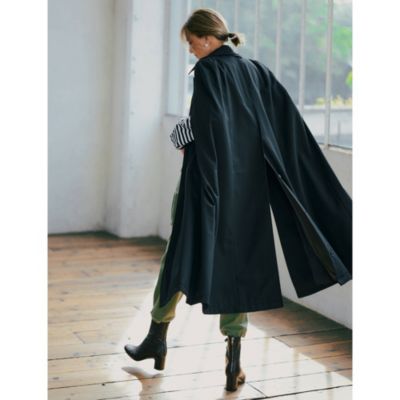 INSCRIRE Wool Gabardine Cape Coat