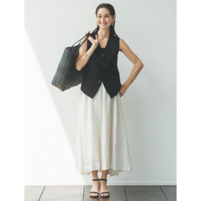 ATON(エイトン)のリネンギャザースカート通販 | 集英社HAPPY PLUS STORE