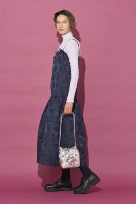 GANNI(ガニー)のBotanical Jacquard Strap Midi Dress通販