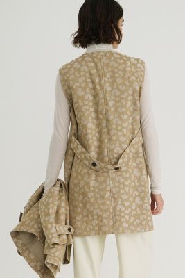 CLANE クラネ　LEOPARD LONG GILET CLANE(クラネ)のLINEN LEOPARD GILET通販 | 集英社HAPPY PLUS STORE