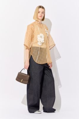 BLAMINK(ブラミンク)のシルクオーガンジーチェックショートスリーブ