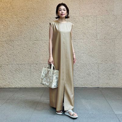 cielo様お値引 アンタイトルコーデ売り ワンピース ジャケット サイズ2 M 前開きボタン／ウエストゴム／ベルト付】変形ドット柄ワンピース
