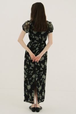CLANE SHEER FLOWER MINI PUFF ONEPIECE（ワンピース）｜CLANE