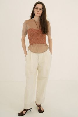 HEATHER COTTON KNIT TUBETOP（チューブトップ）｜CLANE（クラネ