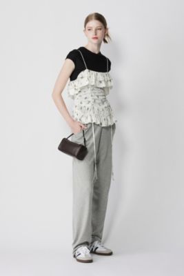 Ganni スリップトップ 花柄 ドレープ サテン ○関税送料無料○ GANNI(ガニー)のPrinted Satin Slip Top通販 | mirabella