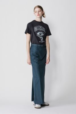 GANNI♡ ブラックコットンTシャツ 楽天市場】Ganni（Tシャツ・カットソー｜トップス）：レディース