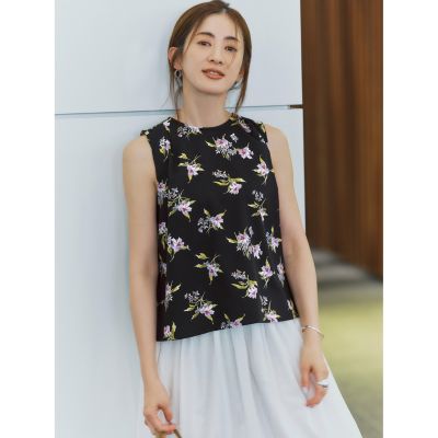 M7days(エムセブンデイズ)のフラワープリント ノースリーブ